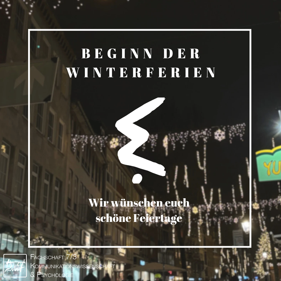 Winterferien und Ausetzen der Sitzungen am 24. & 31.12